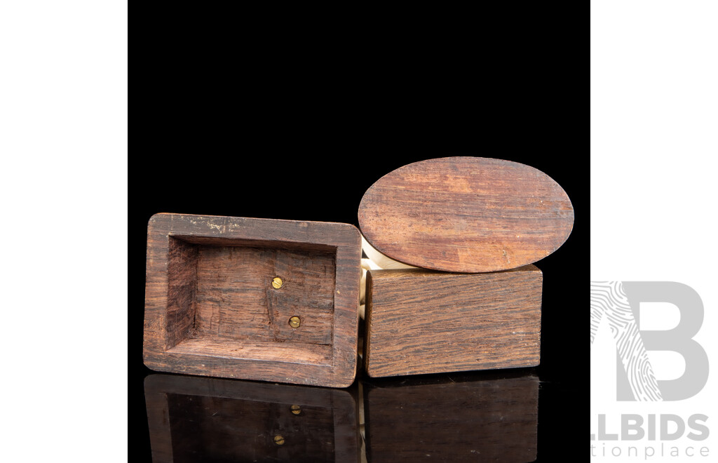 Collection of Three Bone Carvings Including Elephants and Female Figure