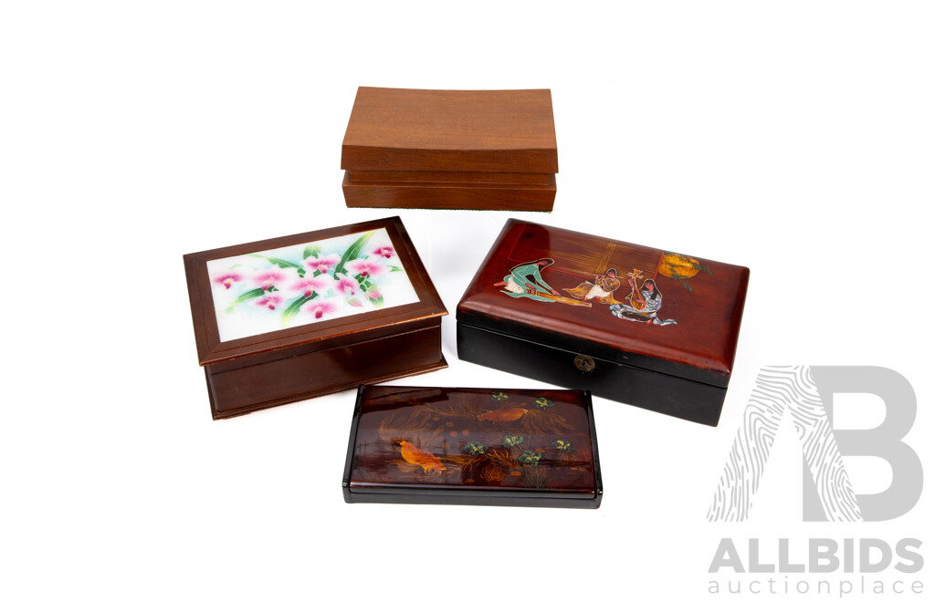 Collection of Four Various Jewellery Boxes