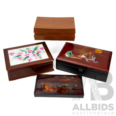 Collection of Four Various Jewellery Boxes