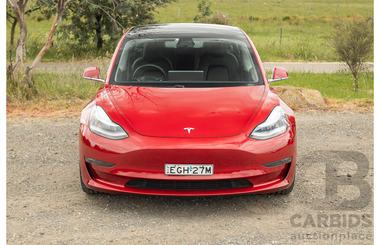 01/2020 Tesla Model 3 Performance (AWD) Dual Motor 4d Sedan Red - Dedicated Electric EV 335kw
