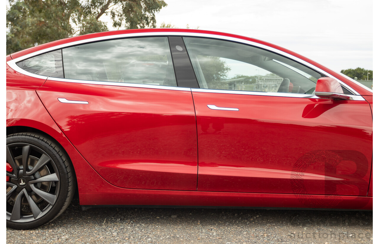 01/2020 Tesla Model 3 Performance (AWD) Dual Motor 4d Sedan Red - Dedicated Electric EV 335kw