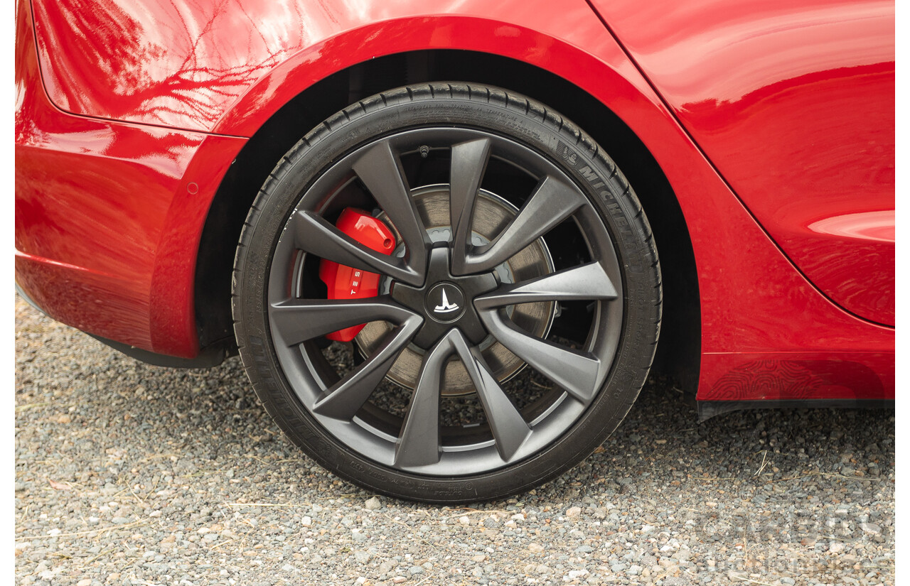 01/2020 Tesla Model 3 Performance (AWD) Dual Motor 4d Sedan Red - Dedicated Electric EV 335kw