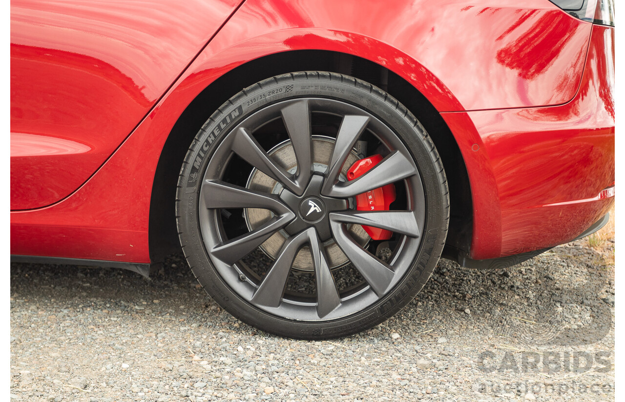 01/2020 Tesla Model 3 Performance (AWD) Dual Motor 4d Sedan Red - Dedicated Electric EV 335kw