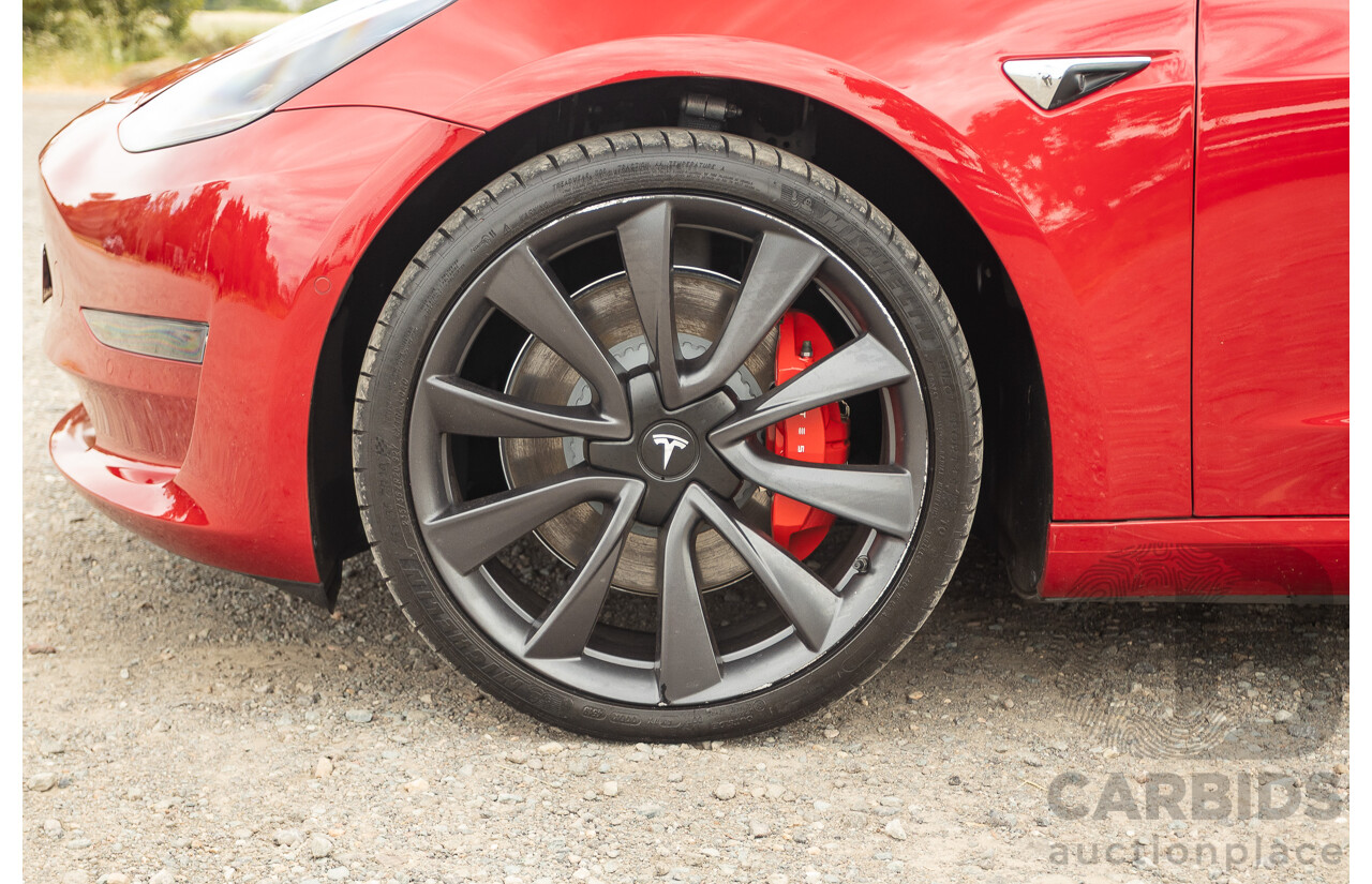 01/2020 Tesla Model 3 Performance (AWD) Dual Motor 4d Sedan Red - Dedicated Electric EV 335kw