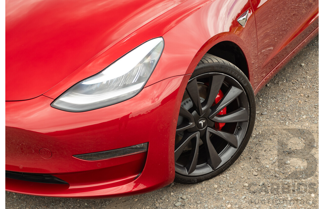 01/2020 Tesla Model 3 Performance (AWD) Dual Motor 4d Sedan Red - Dedicated Electric EV 335kw