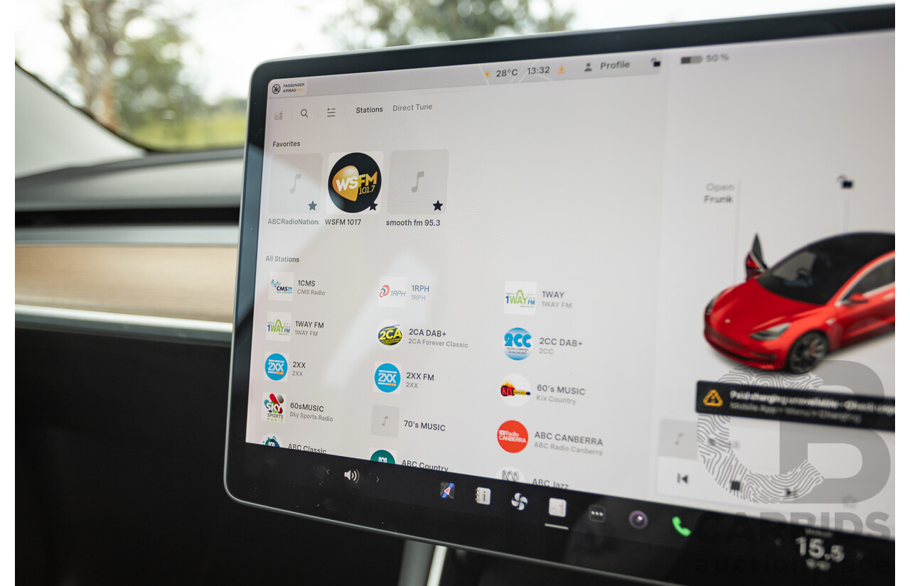 01/2020 Tesla Model 3 Performance (AWD) Dual Motor 4d Sedan Red - Dedicated Electric EV 335kw