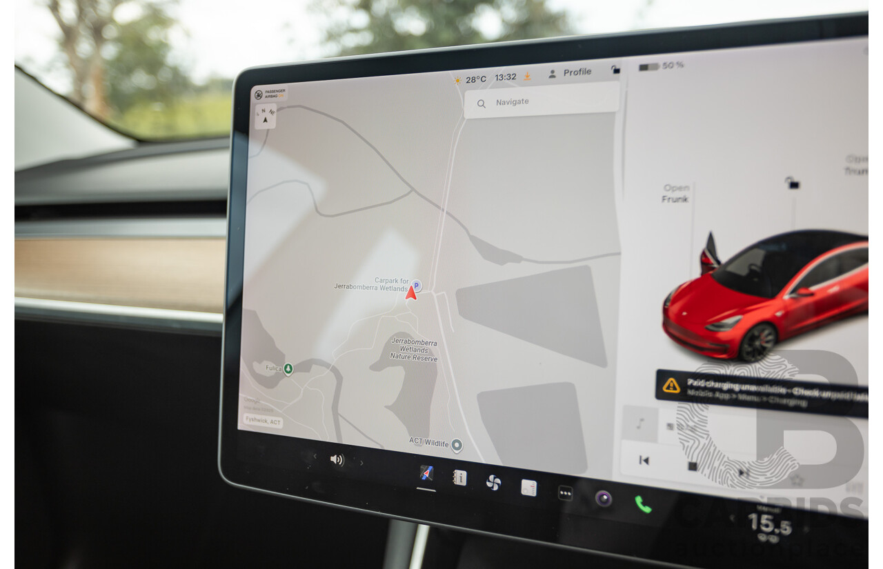 01/2020 Tesla Model 3 Performance (AWD) Dual Motor 4d Sedan Red - Dedicated Electric EV 335kw