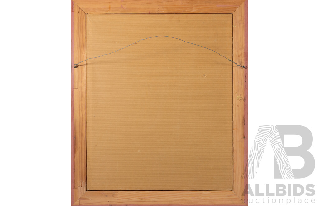 Norma Turner (20th Century, Australian, Arranging the Bouquet, Lovely Original Oil on Canvas Board, 73 x 62 cm (frame)