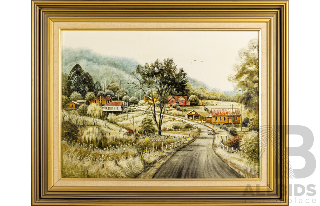 Ian N. Stephens, (20th Century, Australian), a View of Tilba Tilba NSW, Lovely Original Vintage Oil on Canvas Board, 61 x 76 cm (frame)