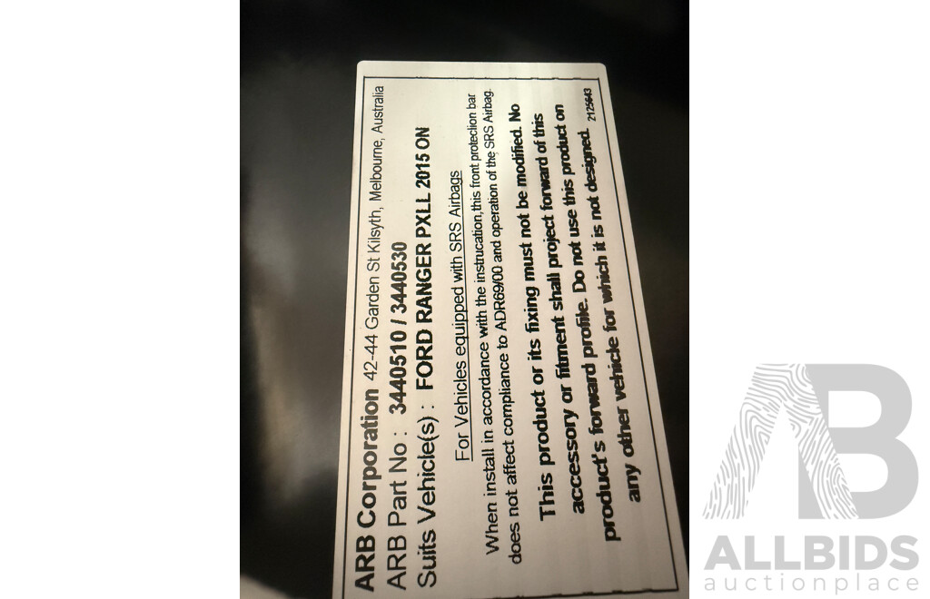 ARB Summit with Fog Lights 3440510/3440530 to Suit Ford Everest UAII Trend (2018 - 2022) - Ranger PXII + III (2015 -2018) - Matte Black