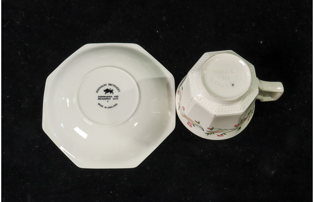 21 Piece Dinnerware Set by Johnson Brothers, Made in Staffordshire, England