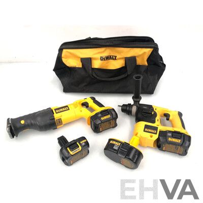 DeWalt 18 Volt Cordless Reciprocating Saw and Hammer Drill