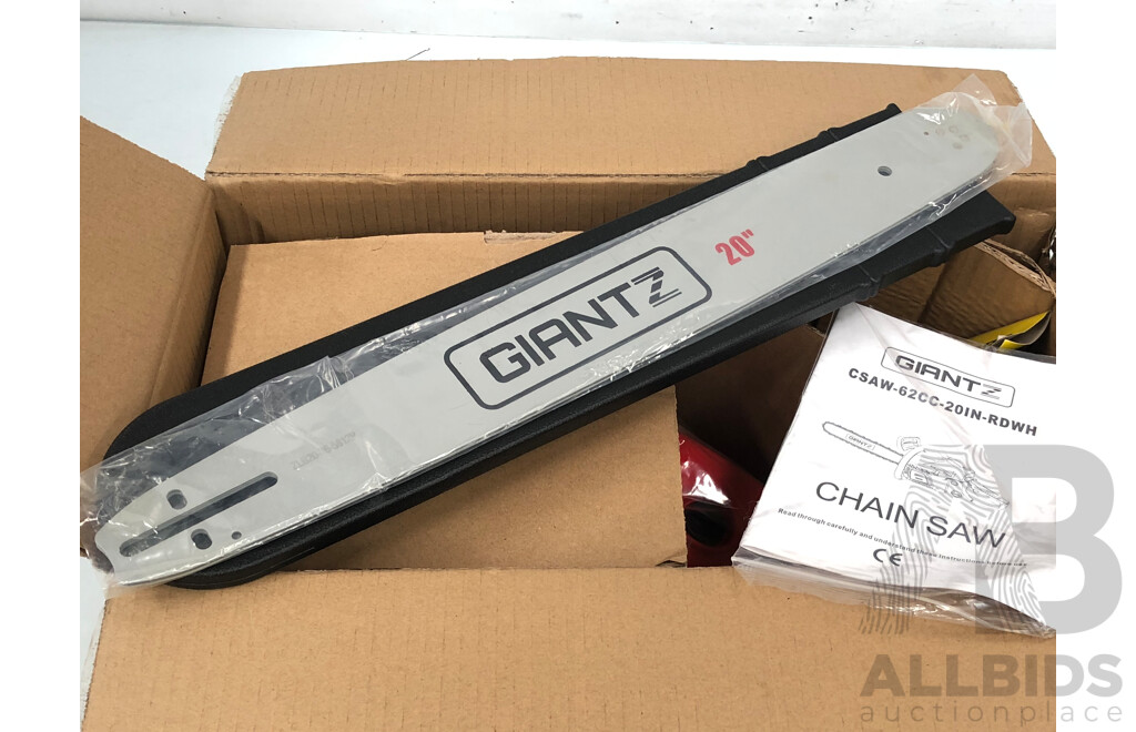 Giantz 62cc Two Stroke Petrol Chainsaw - New