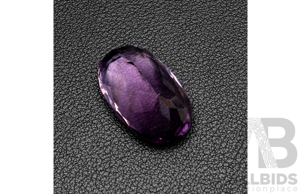 Amethyst, Unset Oval Faceted Gemstone, 30.20ct