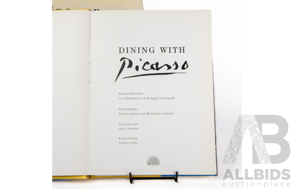 Wonderful Pair of Picasso Coffee Table Books - Picasso & Jacqueline by David Douglas Duncan (1988) & Dining with Picasso by Ermine Herscher (1996), Both Hard Covers with Dust Jackets Intact & Good Condition (2)