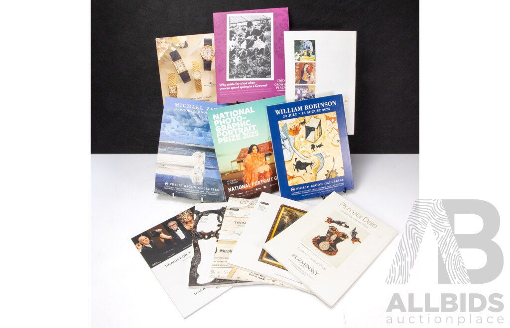 Collection of Varied Art Related Magazines Including Architectural Digest, Portrait Magazine, Australian Art Review and More (11)