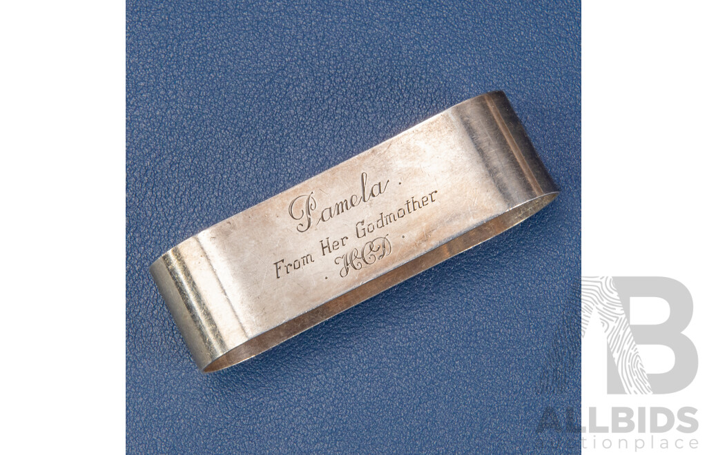 Collection of Silver Spoons Including Four W S Savage & Co, Sheffield, 1927, One Hardy Brothers, Sheffield , 1961, Tea Strainer William Hutton & Sons Ltd, Sheffield, 1911, Napkin Ring