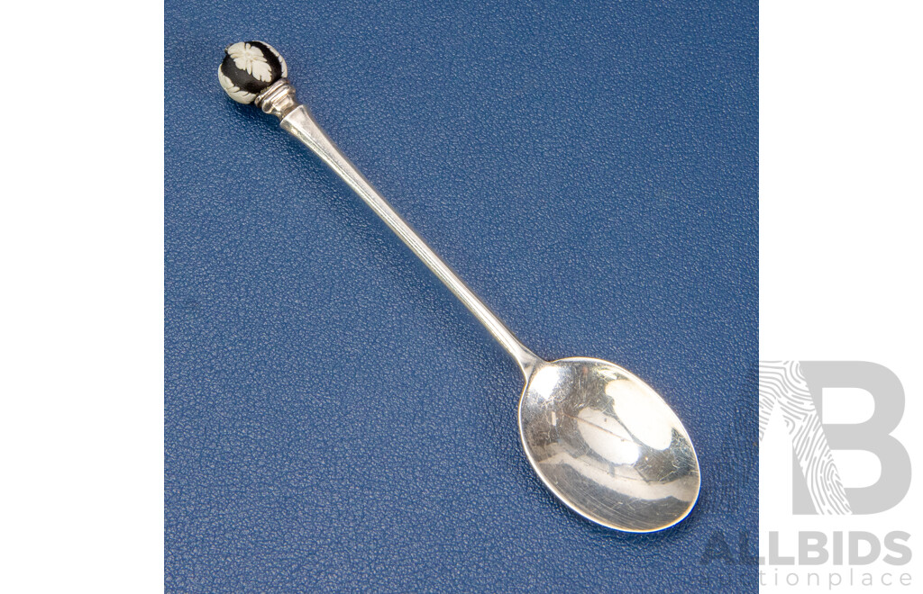 Wedgwood Jasperware Silver Demitasse Spoon, Birmingham, 1981
