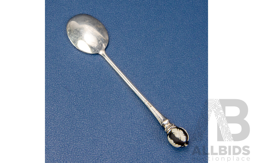 Wedgwood Jasperware Silver Demitasse Spoon, Birmingham, 1981