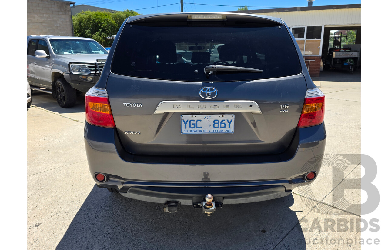 11/2007 Toyota Kluger KX-R (fwd) 5 SEAT GSU40R 4d Wagon Grey 3.5L