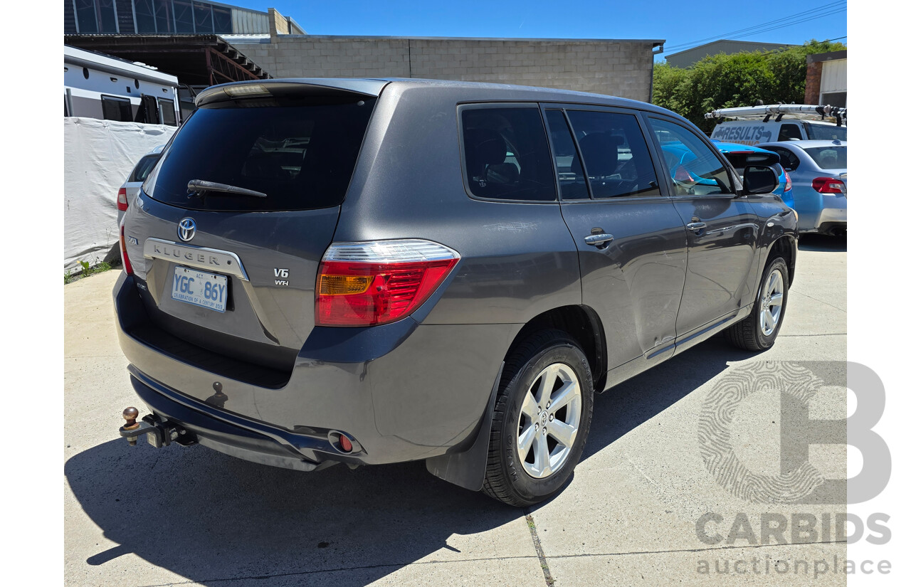 11/2007 Toyota Kluger KX-R (fwd) 5 SEAT GSU40R 4d Wagon Grey 3.5L