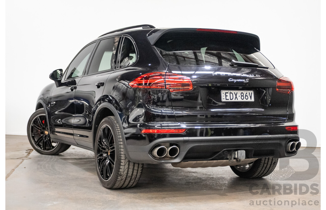 11/2014 Porsche Cayenne S (AWD) Series 2 92A MY15 4d Wagon Deep Black Metallic Turbo V6 3.6L