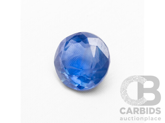 1.70ct Elongated Round Cut Blue Sapphire