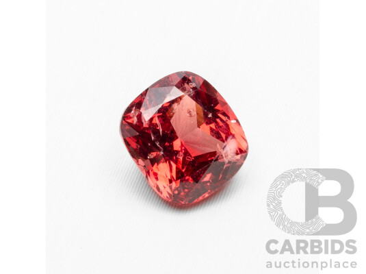 1.76ct Elongated Cushion Cut Red Spinel with Gem Report