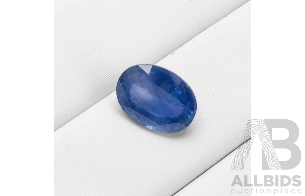 2.66ct Oval Cut Violet Blue Sapphire with Gem Report