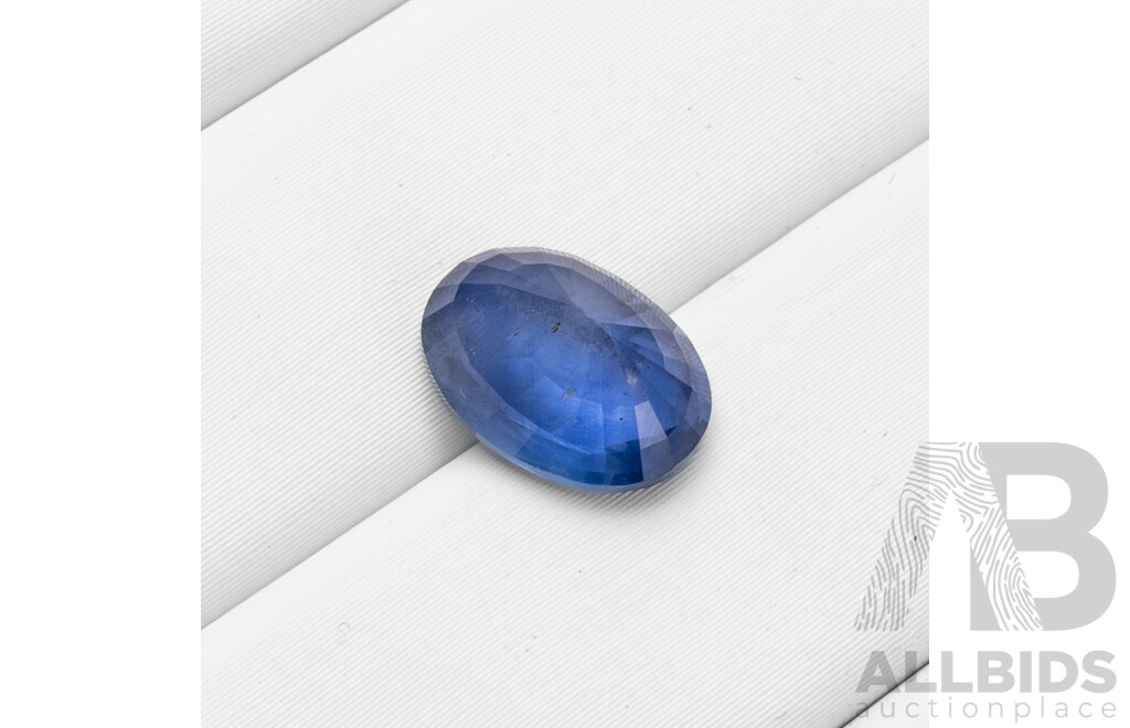2.66ct Oval Cut Violet Blue Sapphire with Gem Report