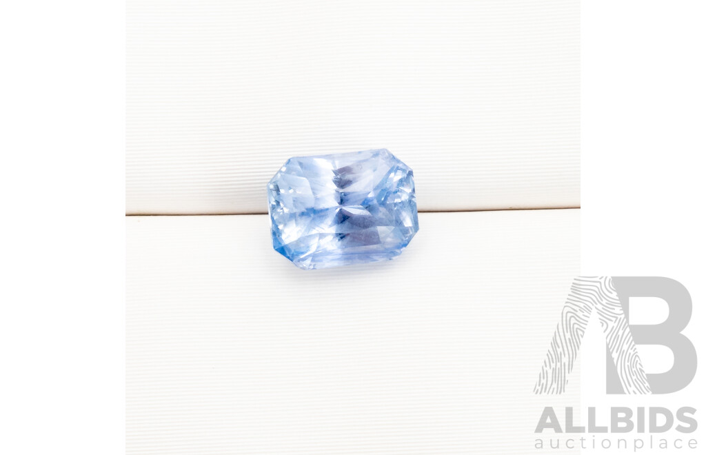 1.5ct Emerald Cut Sky Blue Sapphire - High Quality