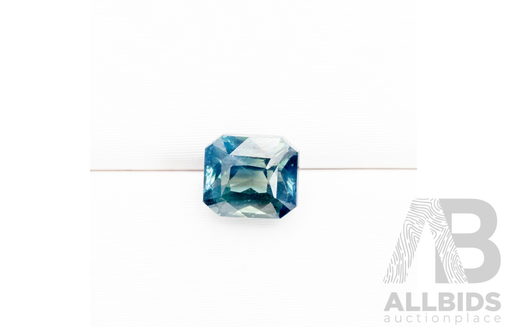 1.4ct Elongated Emerald Cut Parti Sapphire