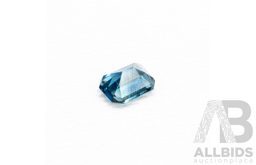 1ct Emerald Cut Parti Sapphire