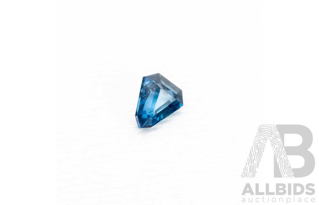 1.2ct Elongated Shield Cut Teal Sapphire