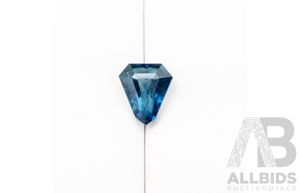 1.2ct Elongated Shield Cut Teal Sapphire
