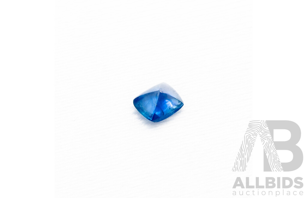0.8ct Sugar Loaf Cut Blue Sapphire