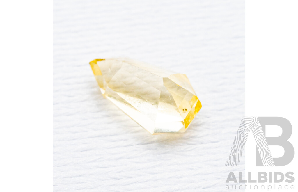 1ct Elongated Shield Cut Yellow Sapphire