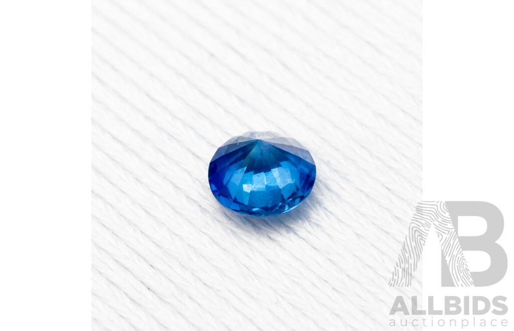 0.6ct Round Cut Royal Blue Sapphire