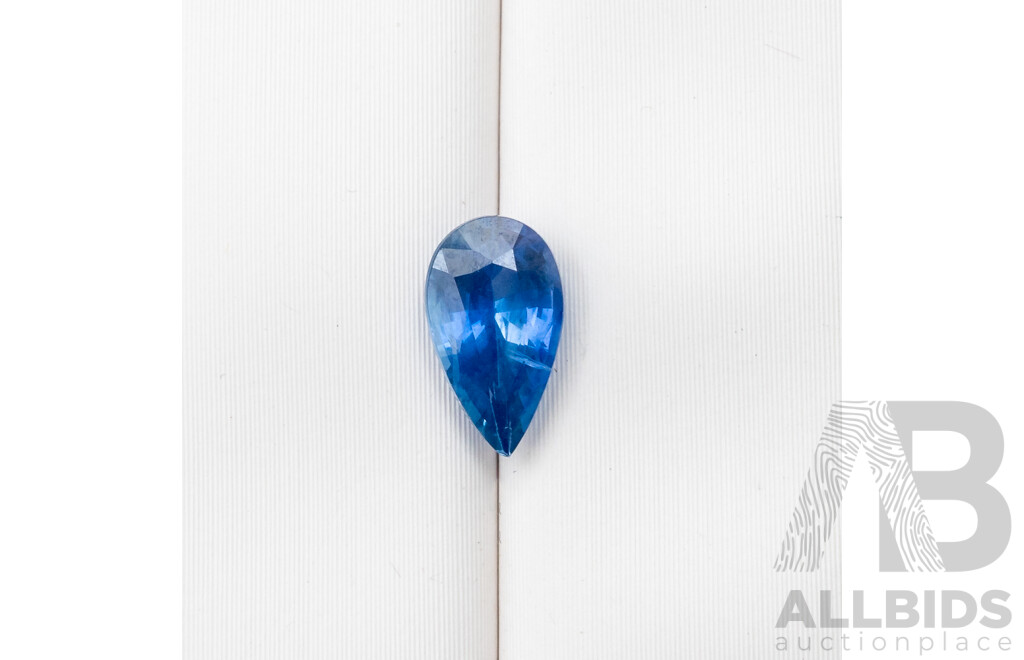 1.05ct Elongated Pear Cut Blue Sapphire