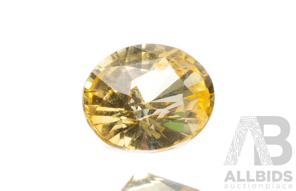 Oval Cut Yellow Sapphire - 1.15cts