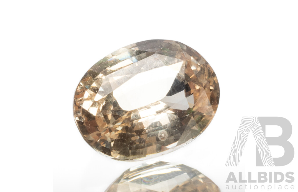 Oval Cut Peach Sapphire - 2.60cts
