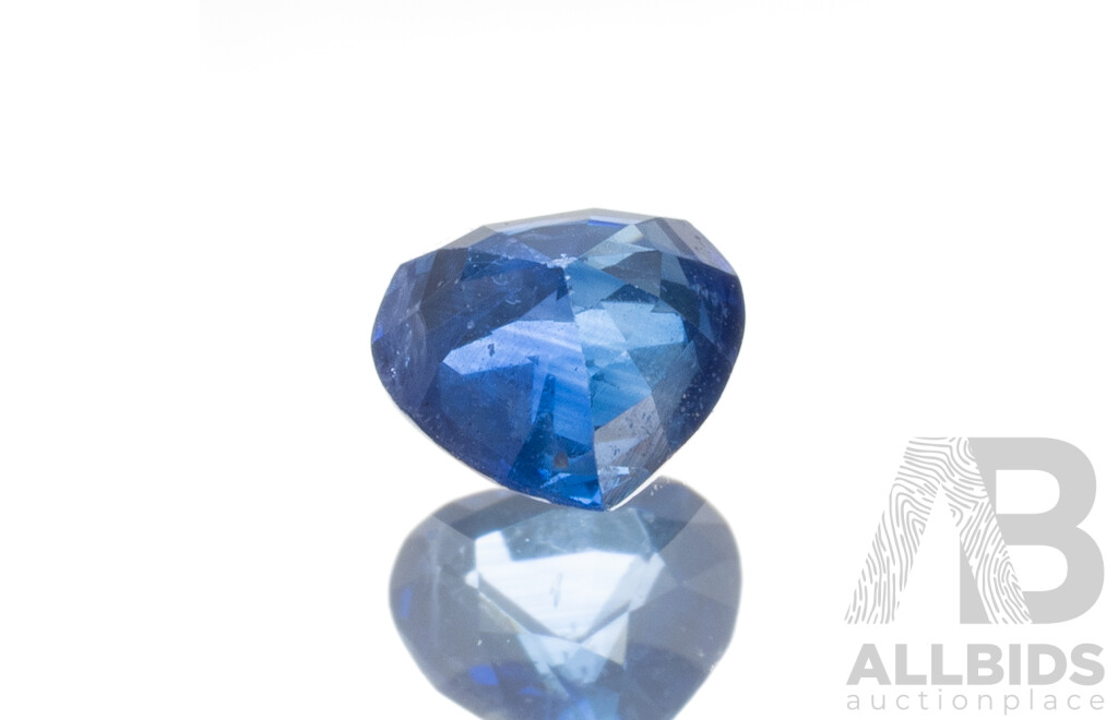 Heart Cut Royal Blue Sapphire - 0.50cts