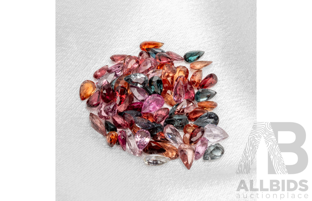 25cts of Mixed Colour, Pear Cut Spinel Parcel