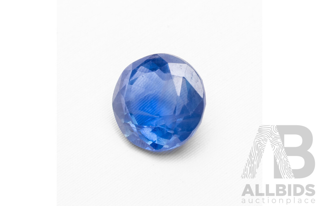 1.70ct Elongated Round Cut Blue Sapphire