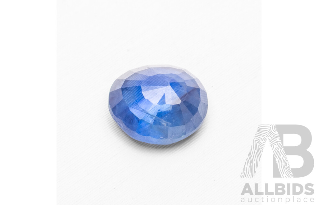 1.70ct Elongated Round Cut Blue Sapphire