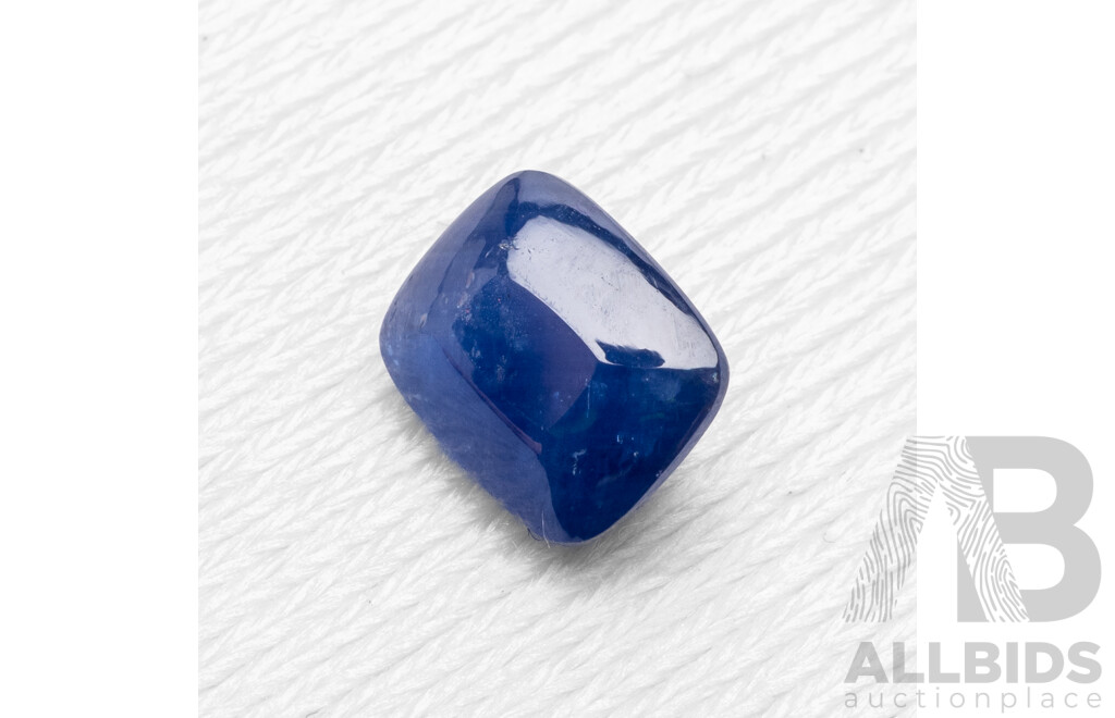 2.25ct Elongated Cushion Cut Sugar Loaf Blue Sapphire