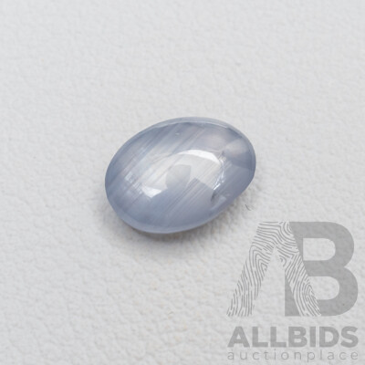 Star Sapphire, Natural Corundum Sky Blue Oval Cabochon Gemstone, 2.55ct, Origin Sri Lanka