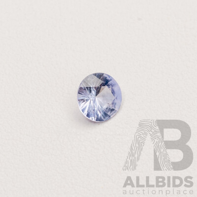 Ceylon Sapphire, Natural Corundum Round Brilliant Cut Sky Periwinkle Blue Gemstone 1.30ct