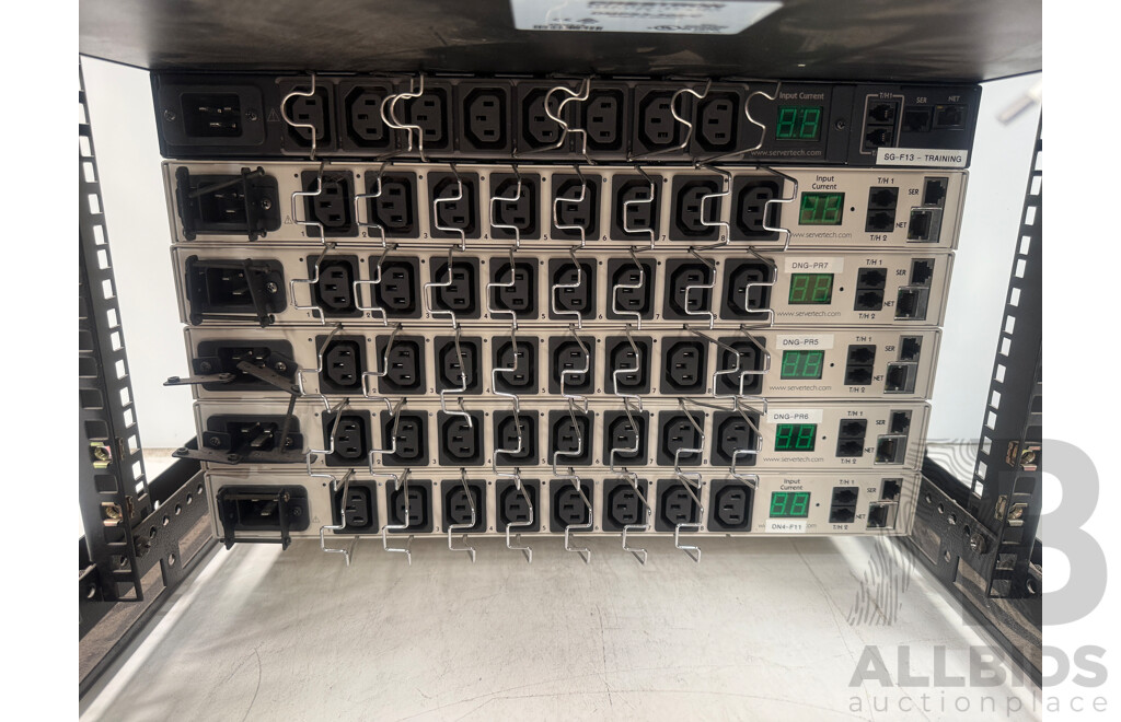 Rack Cabinet Containing Digital Media System - CP3N (3 Series Control System) + Converge Pro 880 + Converge Pro VH20 + Crestron DMPS3-300-C + 5x Switched CDU