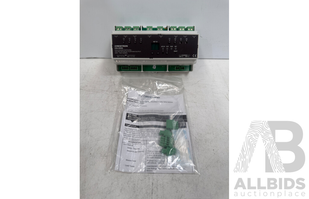 Crestron DIN-8SW8-I DIN Rail High-Voltage Switch with Digital Inputs
